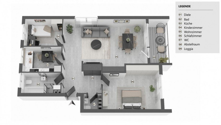 Grundriss Etagenwohnung Bielefeld